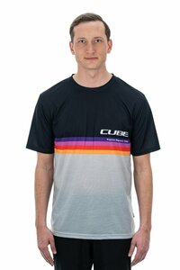 CUBE T-Shirt Logo Stripes Größe: M